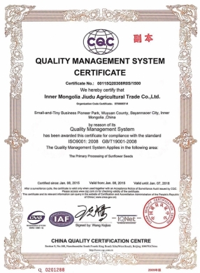 Quality management system certification